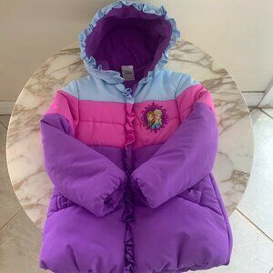 Disney Purple Pink and Light Blue Frozen Puffer Jacket